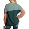 image:imageWIHOLL Womens Fall Fashion 2025 Long Sleeve Shirts Color Block Knitted Ribbed Tunic Tops Casual Loose Fit TrendyUmber Green