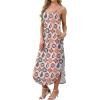 image:imageWIHOLL Womens Maxi Dresses for Women Casual Long Summer Sun Dresses 2026 Spaghetti Strap Hawaiian Vacation Outfits for WomenFloral Boho 2