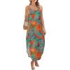image:imageWIHOLL Womens Maxi Dresses for Women Casual Long Summer Sun Dresses 2026 Spaghetti Strap Hawaiian Vacation Outfits for WomenFloral Coconut Leaves