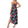 image:imageWIHOLL Womens Maxi Dresses for Women Casual Long Summer Sun Dresses 2026 Spaghetti Strap Hawaiian Vacation Outfits for WomenFloral Hawaiian