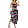 image:imageWIHOLL Womens Maxi Dresses for Women Casual Long Summer Sun Dresses 2026 Spaghetti Strap Hawaiian Vacation Outfits for WomenFloral Hawaiian