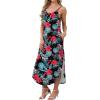 image:imageWIHOLL Womens Maxi Dresses for Women Casual Long Summer Sun Dresses 2026 Spaghetti Strap Hawaiian Vacation Outfits for WomenFloral Hawaiian