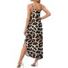 image:imageWIHOLL Womens Maxi Dresses for Women Casual Long Summer Sun Dresses 2026 Spaghetti Strap Hawaiian Vacation Outfits for WomenFloral Leopard
