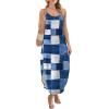 image:imageWIHOLL Womens Maxi Dresses for Women Casual Long Summer Sun Dresses 2026 Spaghetti Strap Hawaiian Vacation Outfits for WomenFloral Plaid