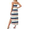 image:imageWIHOLL Womens Maxi Dresses for Women Casual Long Summer Sun Dresses 2026 Spaghetti Strap Hawaiian Vacation Outfits for WomenFloral Striped