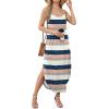 image:imageWIHOLL Womens Maxi Dresses for Women Casual Long Summer Sun Dresses 2026 Spaghetti Strap Hawaiian Vacation Outfits for WomenFloral Striped