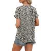 image:imageWIHOLL Womens Plus Size Spring Tops Oversized Short Sleeve Shirts Airport Travel Outfits Leopard Print 3XL
