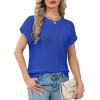 image:imageWIHOLL Womens Summer Cap Sleeve Crochet Tops Hollow Out Spring Sweaters Vacation Cruise Outfits 2026 Fashion ClothingFroyal Blue
