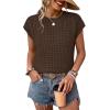image:imageWIHOLL Womens Summer Cap Sleeve Crochet Tops Hollow Out Spring Sweaters Vacation Cruise Outfits 2026 Fashion ClothingIcoffee
