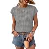 image:imageWIHOLL Womens Summer Cap Sleeve Crochet Tops Hollow Out Spring Sweaters Vacation Cruise Outfits 2026 Fashion ClothingIgrey
