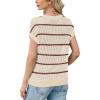 image:imageWIHOLL Womens Summer Cap Sleeve Crochet Tops Hollow Out Spring Sweaters Vacation Cruise Outfits 2026 Fashion ClothingJapricot Coffee