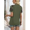 image:imageWIHOLL Womens Summer Tops Color Block Short Sleeve Raglan Shirts Spring Fashion Clothes Vacation OutfitsCamo Army Green
