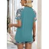 image:imageWIHOLL Womens Summer Tops Color Block Short Sleeve Raglan Shirts Spring Fashion Clothes Vacation OutfitsGraphic Blue