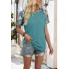 image:imageWIHOLL Womens Summer Tops Color Block Short Sleeve Raglan Shirts Spring Fashion Clothes Vacation OutfitsGraphic Blue