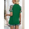 image:imageWIHOLL Womens Summer Tops Color Block Short Sleeve Raglan Shirts Spring Fashion Clothes Vacation OutfitsGraphic Green