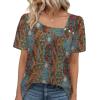 image:imageWIHOLL Womens Summer Tops Short Sleeve Shirts Square Neck Spring Outfits 2026 Fashion Clothing BlousesBoho