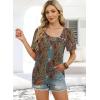 image:imageWIHOLL Womens Summer Tops Short Sleeve Shirts Square Neck Spring Outfits 2026 Fashion Clothing BlousesBoho