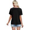 image:imageWIHOLL Womens Summer Tops Trendy 2 in 1 Blouses Short Sleeve Shirts Casual T Shirts Beach Vacation ClothesBlack Leopard Print