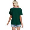 image:imageWIHOLL Womens Summer Tops Trendy 2 in 1 Blouses Short Sleeve Shirts Casual T Shirts Beach Vacation ClothesDark Green