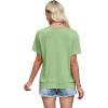 image:imageWIHOLL Womens Summer Tops Trendy 2 in 1 Blouses Short Sleeve Shirts Casual T Shirts Beach Vacation ClothesGreen Floral