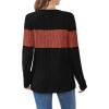 image:imageWIHOLL Womens Sweaters Trendy Color Block Tops Long Sleeve Shirts Fall Outfits Early Fall Fashion 2025 Winter ClothingCaramel