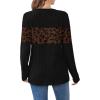image:imageWIHOLL Womens Sweaters Trendy Color Block Tops Long Sleeve Shirts Fall Outfits Early Fall Fashion 2025 Winter ClothingLeopard