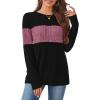image:imageWIHOLL Womens Sweaters Trendy Color Block Tops Long Sleeve Shirts Fall Outfits Early Fall Fashion 2025 Winter ClothingPurple