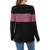 image:imageWIHOLL Womens Sweaters Trendy Color Block Tops Long Sleeve Shirts Fall Outfits Early Fall Fashion 2025 Winter ClothingPurple