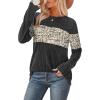 image:imageWIHOLL Womens Sweaters Trendy Color Block Tops Long Sleeve Shirts Fall Outfits Early Fall Fashion 2025 Winter ClothingUnique Beige Print