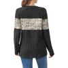 image:imageWIHOLL Womens Sweaters Trendy Color Block Tops Long Sleeve Shirts Fall Outfits Early Fall Fashion 2025 Winter ClothingUnique Beige Print