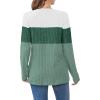 image:imageWIHOLL Womens Sweaters Trendy Color Block Tops Long Sleeve Shirts Fall Outfits Early Fall Fashion 2025 Winter ClothingUnique Green White
