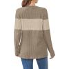 image:imageWIHOLL Womens Sweaters Trendy Color Block Tops Long Sleeve Shirts Fall Outfits Early Fall Fashion 2025 Winter ClothingUnique Khaki Apricot