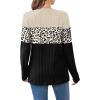 image:imageWIHOLL Womens Sweaters Trendy Color Block Tops Long Sleeve Shirts Fall Outfits Early Fall Fashion 2025 Winter ClothingUnique Leopard
