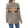 image:imageWIHOLL Womens Sweaters Trendy Color Block Tops Long Sleeve Shirts Fall Outfits Early Fall Fashion 2025 Winter ClothingUnique Plaid Brown