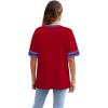 image:imageWIHOLL Womens T Shirts Loose Fit Short Sleeve Tees Crew Neck Color Block Summer Tops 2026 Fashion03  Red1