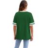 image:imageWIHOLL Womens T Shirts Loose Fit Short Sleeve Tees Crew Neck Color Block Summer Tops 2026 Fashion06  Deep Green