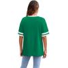image:imageWIHOLL Womens T Shirts Loose Fit Short Sleeve Tees Crew Neck Color Block Summer Tops 2026 Fashion06  Pale Green