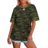 image:imageWIHOLL Womens T Shirts Loose Fit Short Sleeve Tees Crew Neck Color Block Summer Tops 2026 FashionArmy Green Camo
