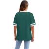 image:imageWIHOLL Womens T Shirts Loose Fit Short Sleeve Tees Crew Neck Color Block Summer Tops 2026 FashionLake Blue