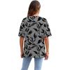 image:imageWIHOLL Womens T Shirts Loose Fit Short Sleeve Tees Crew Neck Color Block Summer Tops 2026 FashionLeaf Print