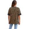 image:imageWIHOLL Womens T Shirts Loose Fit Short Sleeve Tees Crew Neck Color Block Summer Tops 2026 FashionLeopard Print