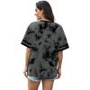 image:imageWIHOLL Womens T Shirts Loose Fit Short Sleeve Tees V Neck Color Block Summer Tops 2026 Fashion S4XL04  Grey Tie Dye