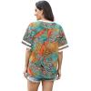 image:imageWIHOLL Womens T Shirts Loose Fit Short Sleeve Tees V Neck Color Block Summer Tops 2026 Fashion S4XL04  Hawaii Orange Blue