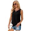 image:imageWIHOLL Womens Tank Tops Loose Fit Casual Sleeveless Tops Keyhole Neck Trendy Summer Tops Flowy Clothes Outfits 2026Black