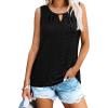 image:imageWIHOLL Womens Tank Tops Loose Fit Casual Sleeveless Tops Keyhole Neck Trendy Summer Tops Flowy Clothes Outfits 2026Black
