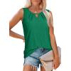 image:imageWIHOLL Womens Tank Tops Loose Fit Casual Sleeveless Tops Keyhole Neck Trendy Summer Tops Flowy Clothes Outfits 2026Dark Green