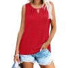 image:imageWIHOLL Womens Tank Tops Loose Fit Casual Sleeveless Tops Keyhole Neck Trendy Summer Tops Flowy Clothes Outfits 2026Red