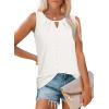 image:imageWIHOLL Womens Tank Tops Loose Fit Casual Sleeveless Tops Keyhole Neck Trendy Summer Tops Flowy Clothes Outfits 2026White