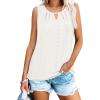 image:imageWIHOLL Womens Tank Tops Loose Fit Casual Sleeveless Tops Keyhole Neck Trendy Summer Tops Flowy Clothes Outfits 2026White