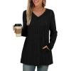 image:imageWIHOLL Womens Tops Fall Fahion 2025 Long Sleeve Shirts Casual Lightweight Tunic Sweaters Fashion Winter Clothing0black